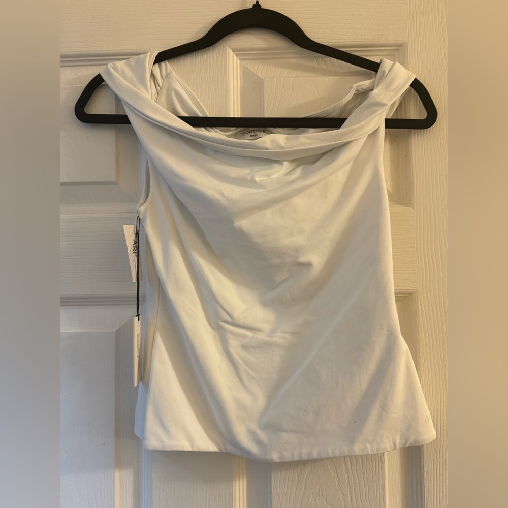 Elegant White Women's Top - babaton contour